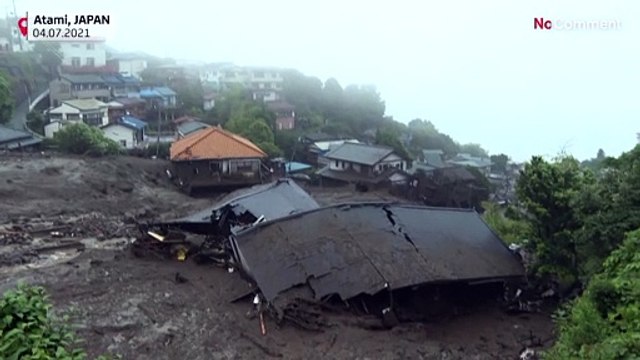 شاهد: فرق الإنقاذ تُـسابق الزمن في اليابان للبحث عن ناجين بعد كارثة انزلاق التربة