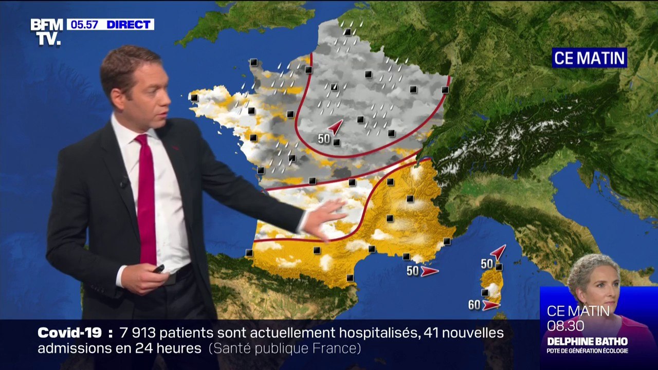 Ce lundi sera pluvieux sur la moitié nord de la France, avec des températures fraîches pour un mois de juillet