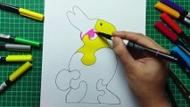 cara membuat puzzle untuk anak-anak dari awal Menggambar & Mewarnai Kelinci menggunakan Aqua Brush