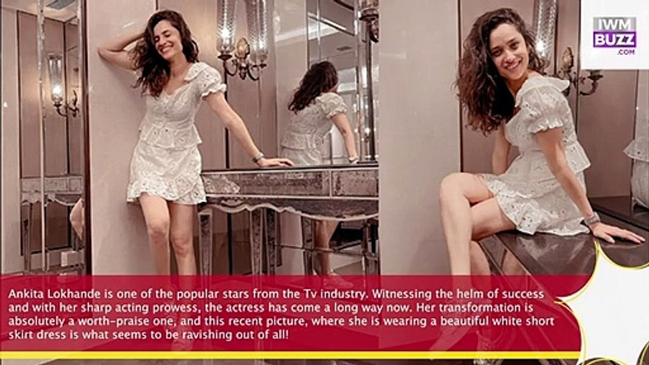 Ankita Lokhande flaunts her hot legs in a white short skirt dress, fans love it