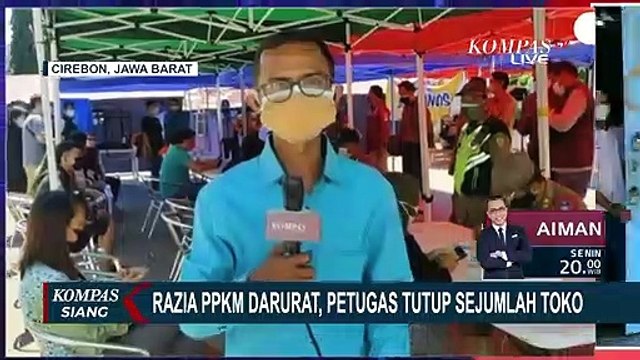 Hari Ketiga PPKM Darurat di Cirebon, Petugas Tutup Dealer Motor yang Masih Nekat Buka