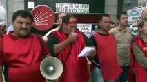 İşçilerden CHP binası önünde protesto