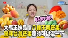 大馬正妹品嚐八種不同芒果！驚呼台灣芒果隨時可以混一下