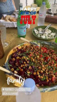 Jalil Lespert en famille à Marnes-la-Coquette. Le 5 juillet 2021.