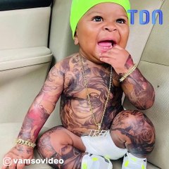 Un bébé couvert de tatouages aux Etats-Unis ? Gare au canular, ils ne sont que temporaires...