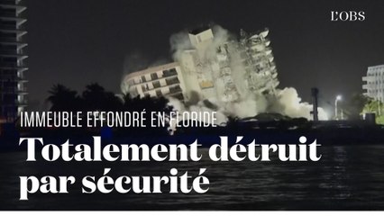 L'immeuble effondré à Miami est démoli avant le passage de la tempête Elsa