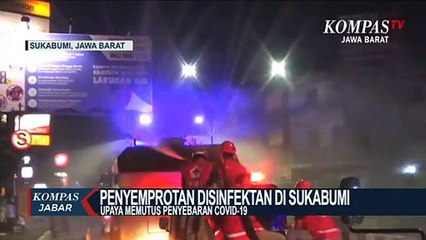Tekan Penyebaran Covid-19, Penjuru Kota Sukabumi Disemprot Disinfektan