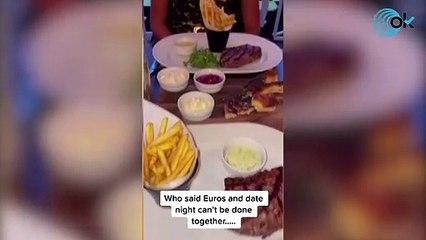 El monumental y viral enfado de una mujer en una  cita romántica durante la Eurocopa