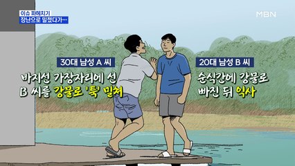 MBN 뉴스파이터-장난으로 '툭'…야유회에서 동료 밀쳤다가 강물에 익사