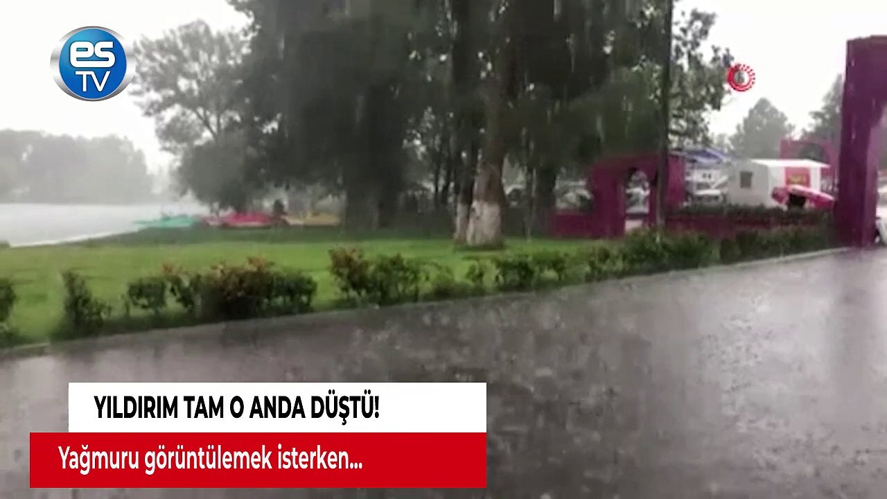 Yıldırım tam o anda düştü!