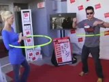 The Deal or No Deal models hula hoop