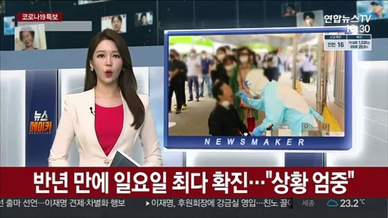 반년 만에 일요일 최다 확진…"상황 엄중"