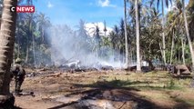 L’armée Philippine révèle les premières images du crash d'un de ses avions