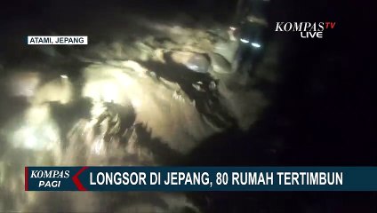80 Rumah Tertimbun Longsor di Atami Jepang