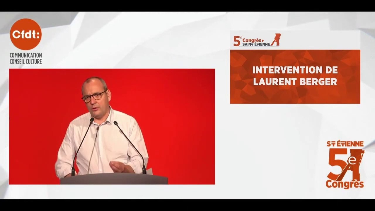 Congrès de la F3C - 5e jour - Intervention de Laurent Berger, secrétaire général de la CFDT