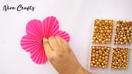 Flower Wall Hanging Craft Ideas With Paper/ Diy Door Side Hangings / How To Make Wall Hanging