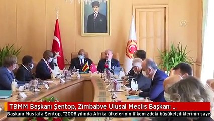 TBMM Başkanı Şentop, Zimbabve Ulusal Meclis Başkanı Mudenda ile görüştü