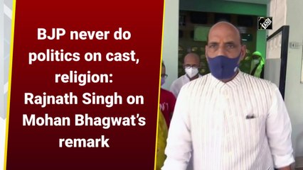 BJP never do politics on cast, religion: Rajnath Singh on Mohan Bhagwat’s remark