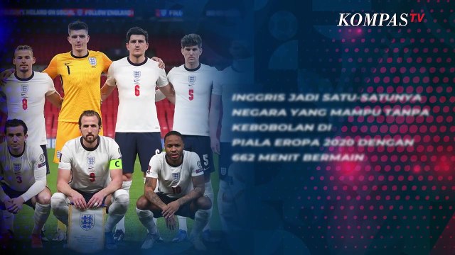 Rekor, Inggris Lolos ke Semifinal Piala Eropa 2020 tanpa Kebobolan