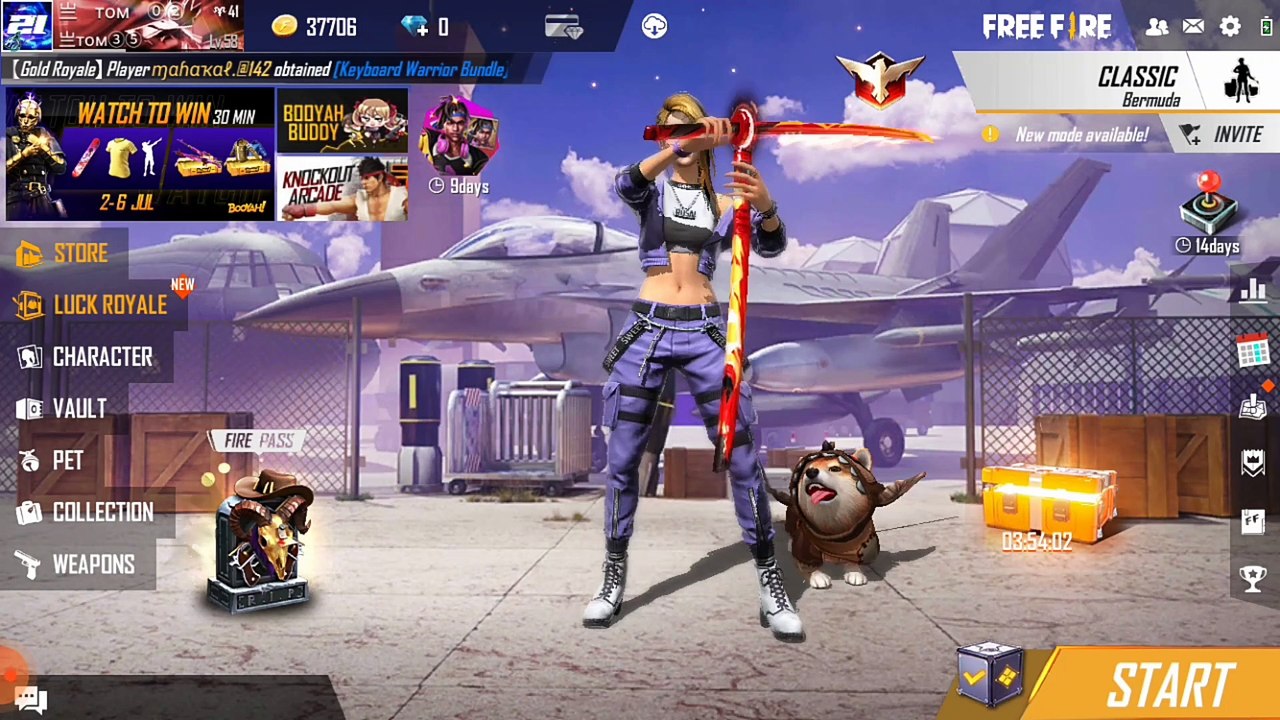 Funny free fire video | Tom gamers | Classic ranked |