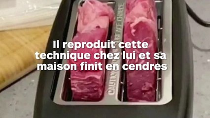 Un homme incendie sa maison en cuisant son steak au grille-pain