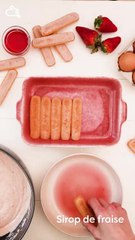 Tiramisu aux fraises facile vertical