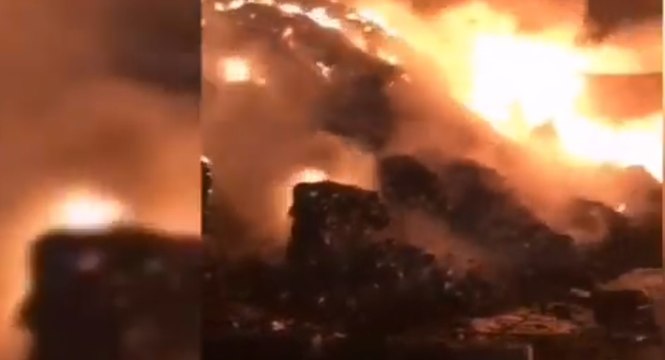 Grammichele (CT) - Brucia impianto di trattamento rifiuti (05.07.21)