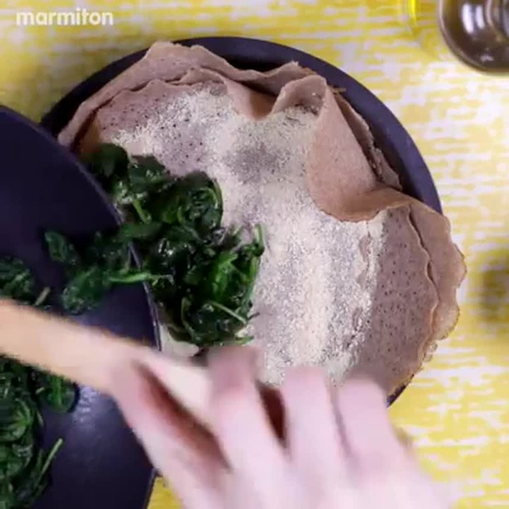 Remplacez la pâte à tarte par des galettes de sarrasin, c'est joli et exquisLa recette par ici  https://bit.ly/2UjxObI