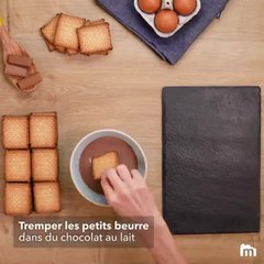 Réaliser sa bûche soit-même c'est aussi simple que ça : des petits beurre + de la pralinoise = La recette par ici  https://bit.ly/2zBADwi