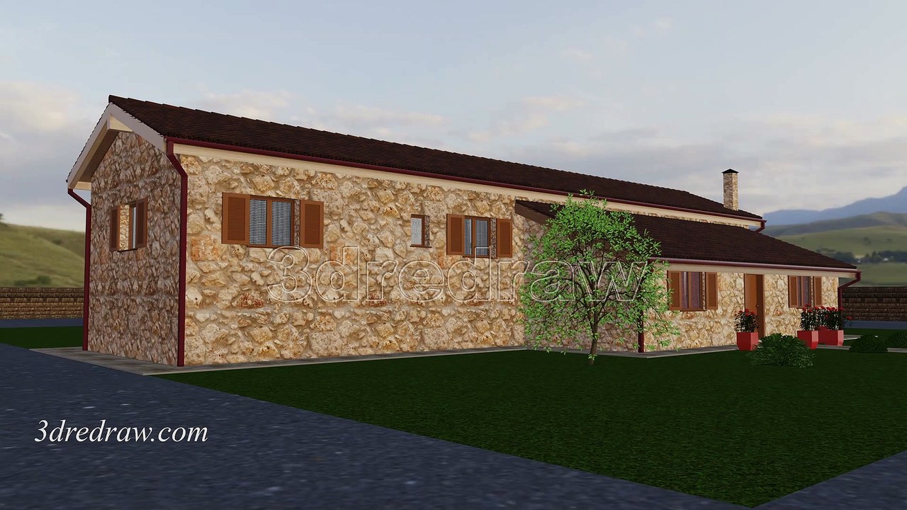 Stone house.