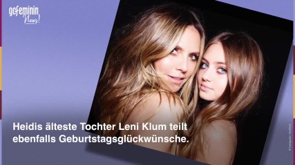 Download Video: Heidi Klum: Leni gratuliert mit seltenem Bild