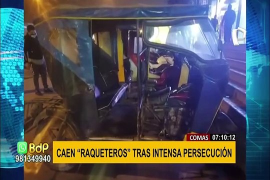 PNP intervienen a presuntos raqueteros en Comas y SJL