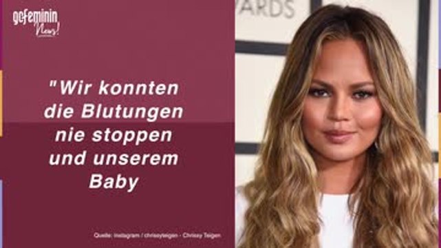 Trauer nach Fehlgeburt: Chrissy Teigen verliert Baby