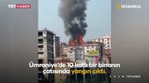 Ümraniye'de 10 katlı binada yangın