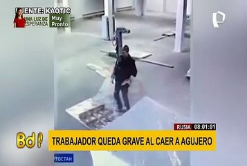 Trabajador cae a agujero y es rescatado por sus compañeros una hora después