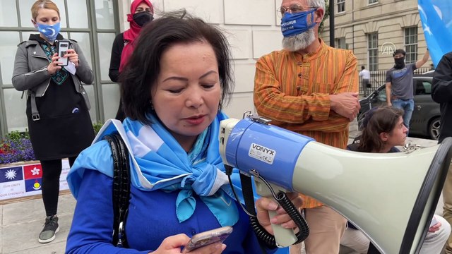 LONDRA - Urumçi olayları, Londra'da protesto edildi