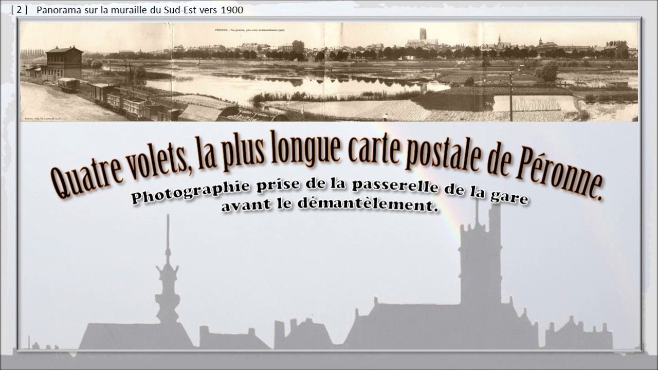 182 - PERONNE, BALADE DANS LE TEMPS,  -- La muraille du Sud-Est avant le démantèlement.