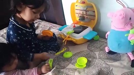 cooking_ game with small brother.