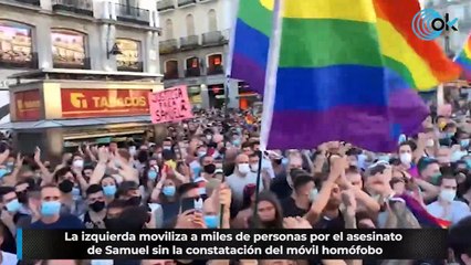 La izquierda moviliza a miles de personas por el asesinato de Samuel sin la constatación del móvil homófobo