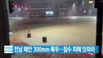 [YTN 실시간뉴스] 전남 해안 300mm 폭우...침수 피해 잇따라 / YTN