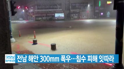 [YTN 실시간뉴스] 전남 해안 300mm 폭우...침수 피해 잇따라 / YTN