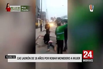 El Agustino: Cae ladrón de 18 años que robó monedero a mujer