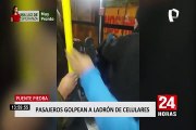 Pasajeros golpean a ladrón de celulares en Puente Piedra