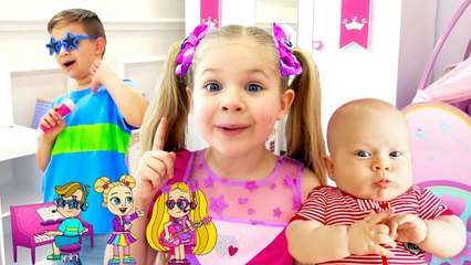 Diana and Roma Cheer Up Baby Oliver with Music