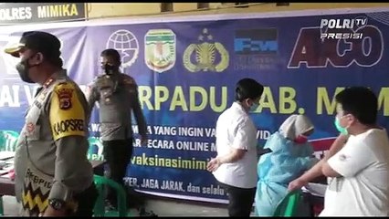 Wakapolda Papua Meninjau langsung Gerai Vaksinasi Terpadu di Kabupaten Mimika