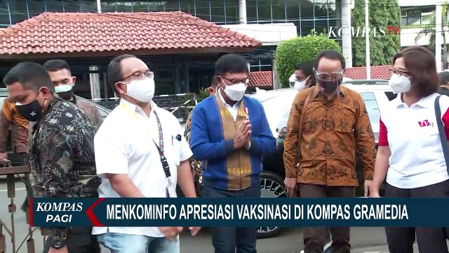 Menkominfo Apresiasi Program Vaksinasi yang Diselenggarakan oleh Kompas Gramedia dan PWI