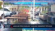 Langgar PPKM Darurat, Warung Disemprot Petugas