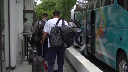Spain arrive at London hotel ahead of Euro 2020 semifinal with Italy at Wembley