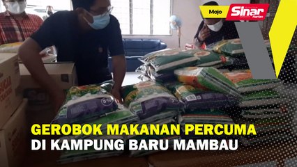 Gerobok makanan percuma di Kampung Baru Mambau
