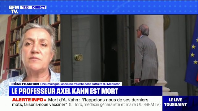 Mort d'Axel Kahn: Irène Frachon salue l'un des rares médecins à avoir pris la défense des victimes du Médiator